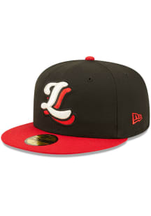 New Era Lansing Lugnuts Mens Black 2023 Authentic Collection 59FIFTY Fitted Hat