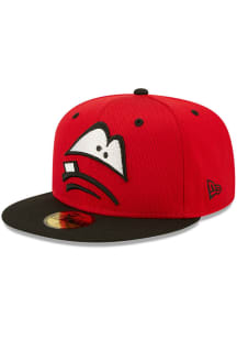 New Era Lansing Lugnuts Mens Red 2023 Batting Practice 59FIFTY Fitted Hat