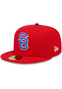 New Era South Bend Cubs Mens Red 2023 Authentic Collection 59FIFTY Fitted Hat