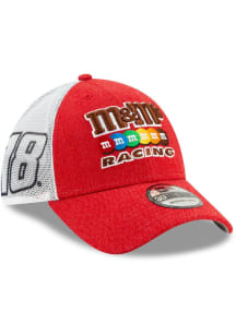 New Era NASCAR Gear Mens Red 39THIRTY Trucker Kyle Busch Flex Hat