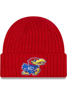 New Era Kansas Jayhawks Red JR Core Classic Youth Knit Hat