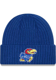 New Era Kansas Jayhawks Blue JR Core Classic Youth Knit Hat