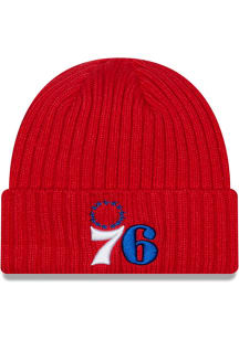 New Era Philadelphia 76ers Red JR Core Classic Youth Knit Hat