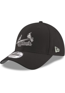 New Era St Louis Cardinals Stretch Snap 9FORTY Adjustable Hat - Black