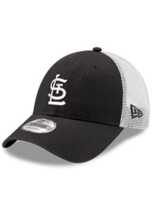 New Era St Louis Cardinals Trucker 9FORTY Adjustable Hat - Black