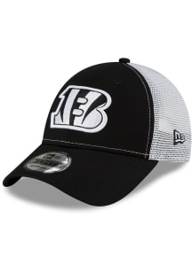 New Era Cincinnati Bengals Trucker 9FORTY Adjustable Hat - Black