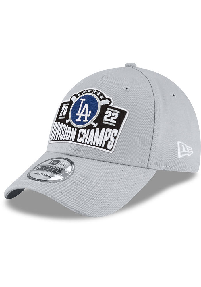 New Era Los Angeles Dodgers 2022 MLB Division Champs 9FORTY Adjustable Hat - Grey