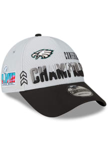 New Era Philadelphia Eagles 2022 Super Bowl LVII Locker Room Adjustable Hat - Grey