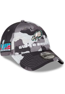 New Era Philadelphia Eagles Super Bowl LVII Participant Adjustable Hat - Grey