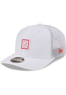New Era Cincinnati Reds Square Patch DL Trucker LP9FIFTY Adjustable Hat - White