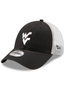 New Era West Virginia Mountaineers Trucker 9FORTY Adjustable Hat - Black