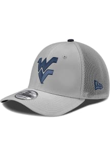 New Era West Virginia Mountaineers Mens Grey Team Neo 39THIRTY Flex Hat