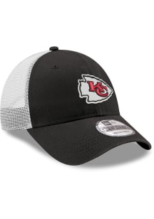 New Era Kansas City Chiefs Trucker 9FORTY Adjustable Hat - Black