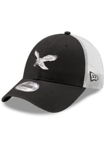 New Era Philadelphia Eagles Trucker 9FORTY Adjustable Hat - Black
