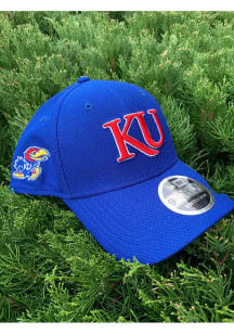 New Era Kansas Jayhawks Stretch Snap 9FORTY Adjustable Hat - Blue