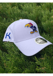 New Era Kansas Jayhawks Stretch Snap 9FORTY Adjustable Hat - White