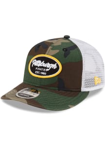 New Era Pittsburgh Pirates Woodland Gas Patch DL Trucker LP9FIFTY Adjustable Hat - Green