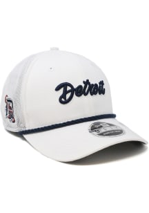 New Era Detroit Tigers White Rope Stretch Snap LP9FIFTY Mens Snapback Hat