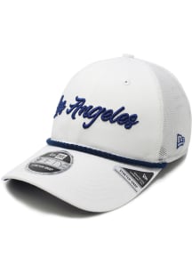 New Era Los Angeles Dodgers White Rope Stretch Snap LP9FIFTY Mens Snapback Hat