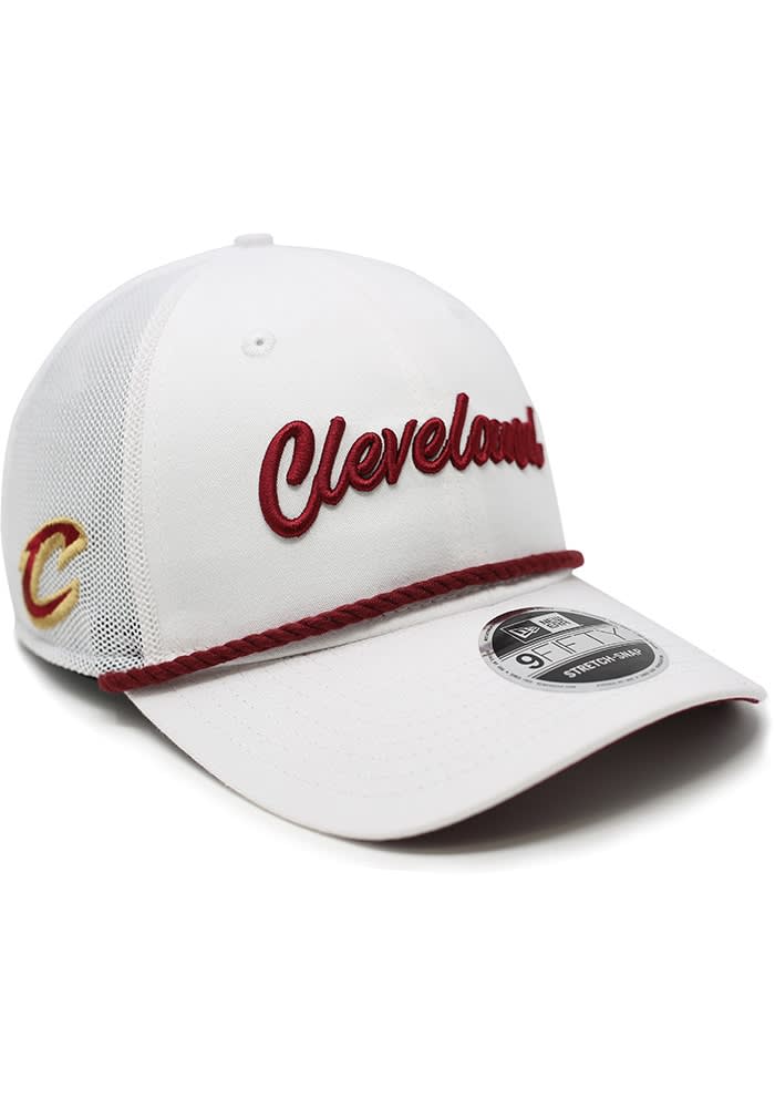 Cleveland Cavaliers New Era Rope Stretch Snap LP9FIFTY Snapback Hat WHITE