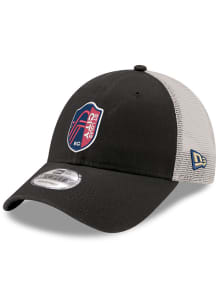 New Era St Louis City SC Primary Crest Stone Mesh Trucker 9FORTY Adjustable Hat - Black