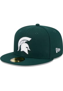New Era Michigan State Spartans Mens Green Evergreen Basic 59FIFTY Fitted Hat