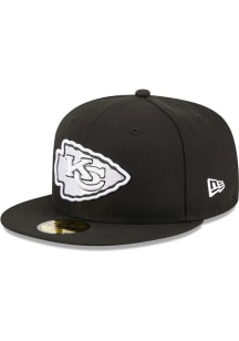 New Era Kansas City Chiefs Mens Black Evergreen Side Patch 59FIFTY Fitted Hat