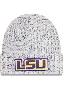 New Era LSU Tigers Purple NE19 W Cuff Pom Womens Knit Hat
