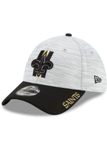 New Era New Orleans Saints Mens Grey 2021 Training Camp 39THIRTY Flex Hat