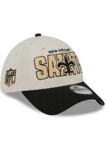 New Era New Orleans Saints Mens Ivory 2023 NFL Draft 39THIRTY Flex Hat