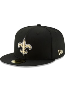 New Era New Orleans Saints Mens Black Primary logo Basic 59FIFTY Fitted Hat