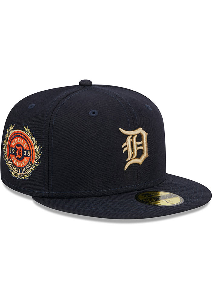 Men's Detroit Tigers New Era Navy Patch Pride 59FIFTY Fitted Hat