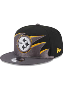 New Era Pittsburgh Steelers Black NFL Tidal 9FIFTY Mens Snapback Hat