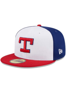 New Era Texas Rangers Navy Blue 2024 Batting Practice JR 59FIFTY Youth Fitted Hat