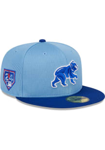 New Era Chicago Cubs Light Blue 2024 Spring Training JR 59FIFTY Youth Fitted Hat