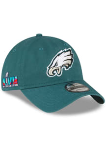 New Era Philadelphia Eagles 2022 Super Bowl LVII Participant Side Patch Adjustable Hat - Green