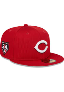 New Era Cincinnati Reds Red 2024 Spring Training JR 59FIFTY Youth Fitted Hat