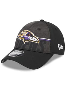 New Era Baltimore Ravens 2023 Training Camp Stretch 9FORTY Adjustable Hat - Black