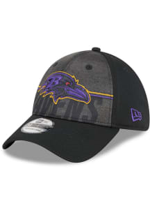 New Era Baltimore Ravens Mens Black 2023 Training Camp 39THIRTY Flex Hat