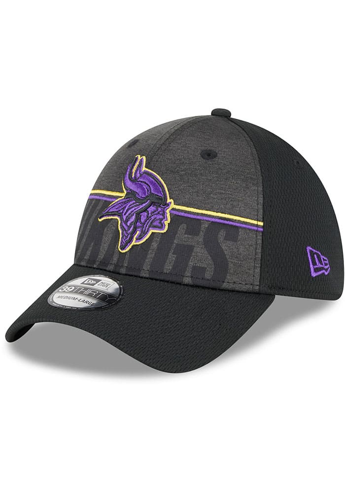 Minnesota Vikings New Era 2023 Sideline 39THIRTY Flex Hat - Gray/Black