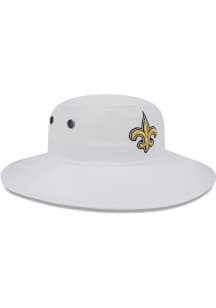 New Era New Orleans Saints White 2023 Training Camp Panama Mens Bucket Hat