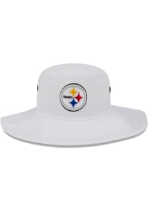 New Era Pittsburgh Steelers White 2023 Training Camp Panama Mens Bucket Hat