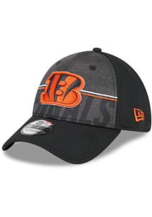 New Era Cincinnati Bengals Black 2023 Training Camp JR 39THIRTY Youth Flex Hat