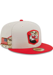 New Era Kansas City Chiefs Mens Tan 2023 Salute to Service 59FIFTY Fitted Hat