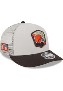 New Era Cleveland Browns 2023 Salute to Service LP9FIFTY Adjustable Hat - Tan