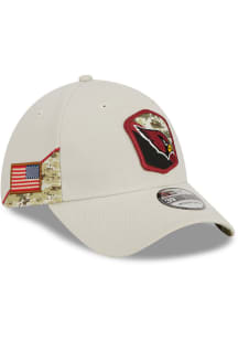 New Era Arizona Cardinals Mens Tan 2023 Salute to Service 39THIRTY Flex Hat