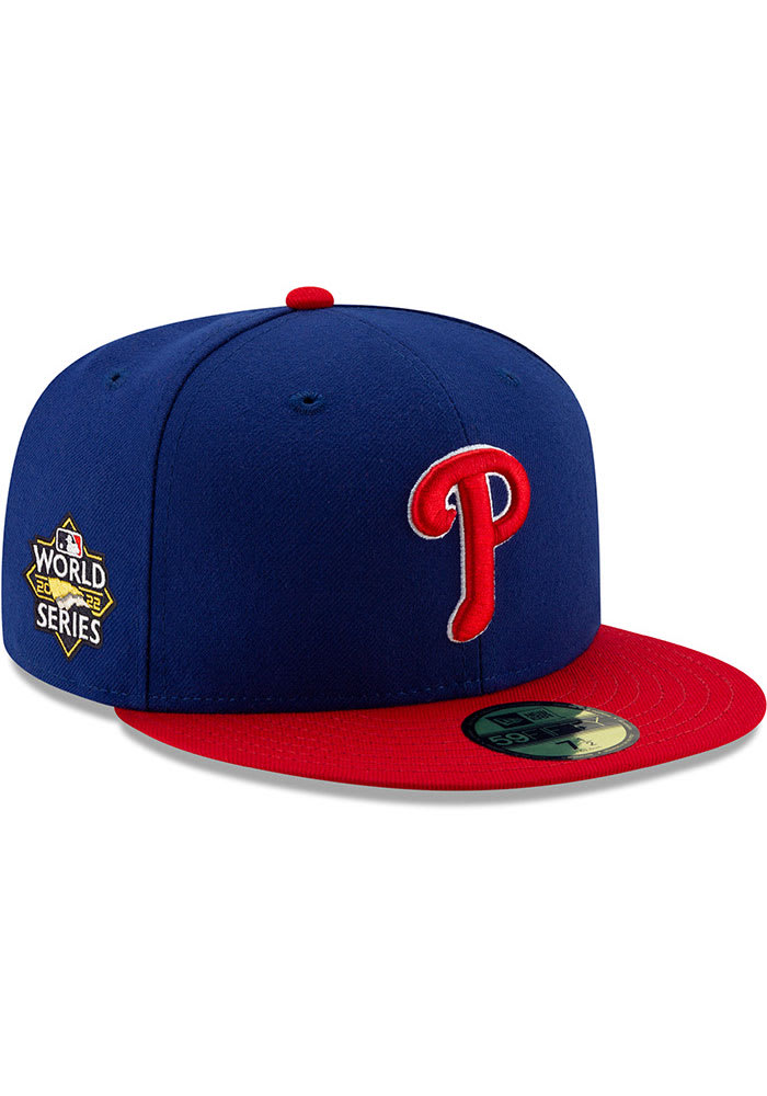Philadelphia Phillies 2022 World Series Side Patch AC Alt 59FIFTY Blue New  Era Fitted Hat