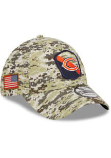 New Era Chicago Bears Mens Tan Camo 2023 Salute to Service 39THIRTY Flex Hat