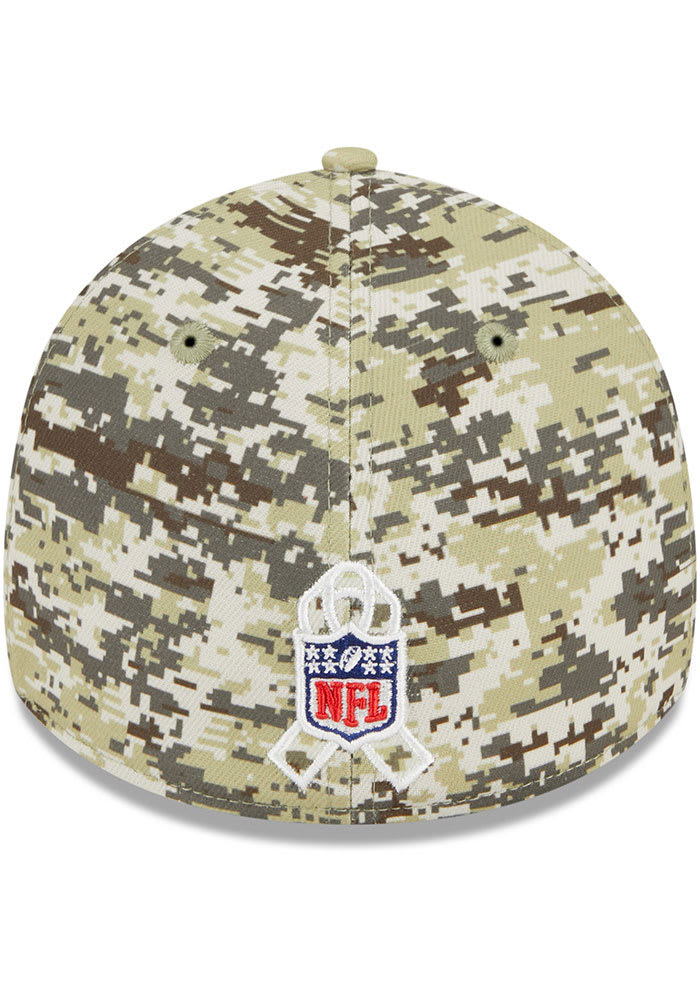 New Era Cincinnati Bengals Mens Tan Camo 2023 Salute to Service 39THIRTY Flex Hat