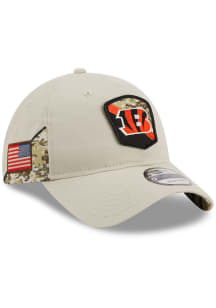 New Era Cincinnati Bengals 2023 Salute to Service 9TWENTY Adjustable Hat - Tan